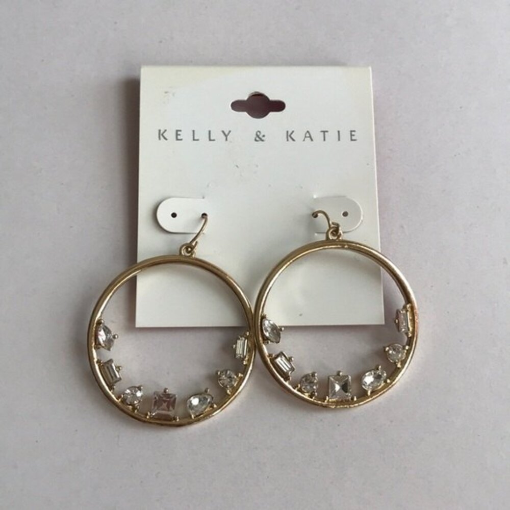 Kelly & Katie Circle Hoop Earrings Gold